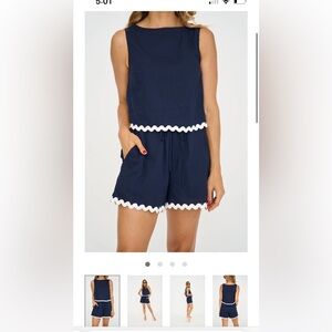 Linen Ric Rac Short Set